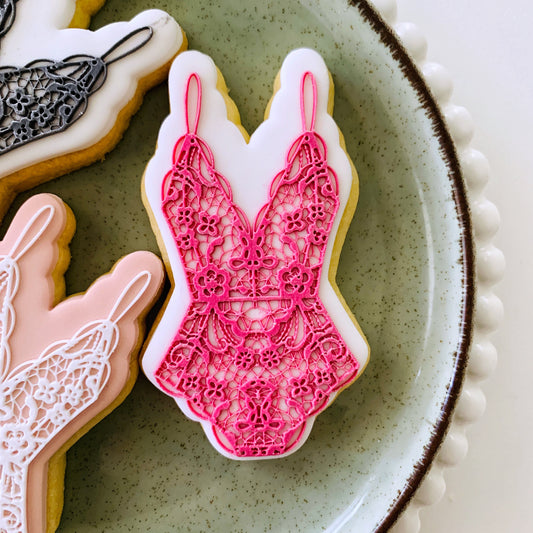 Lace Lingerie Cookie Stamp & Cutter