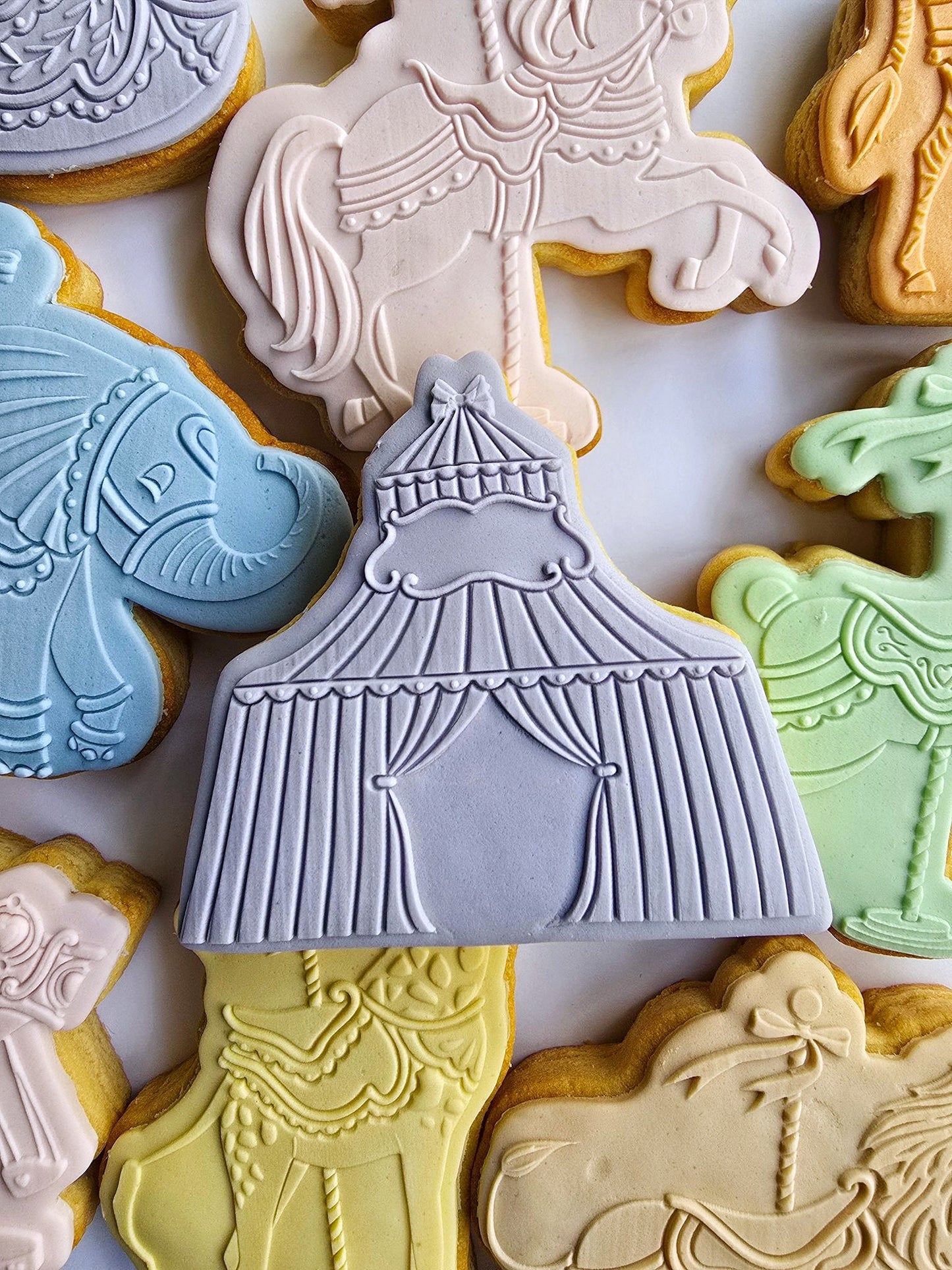 Carousel Tent Cookie Stamp & Cutter