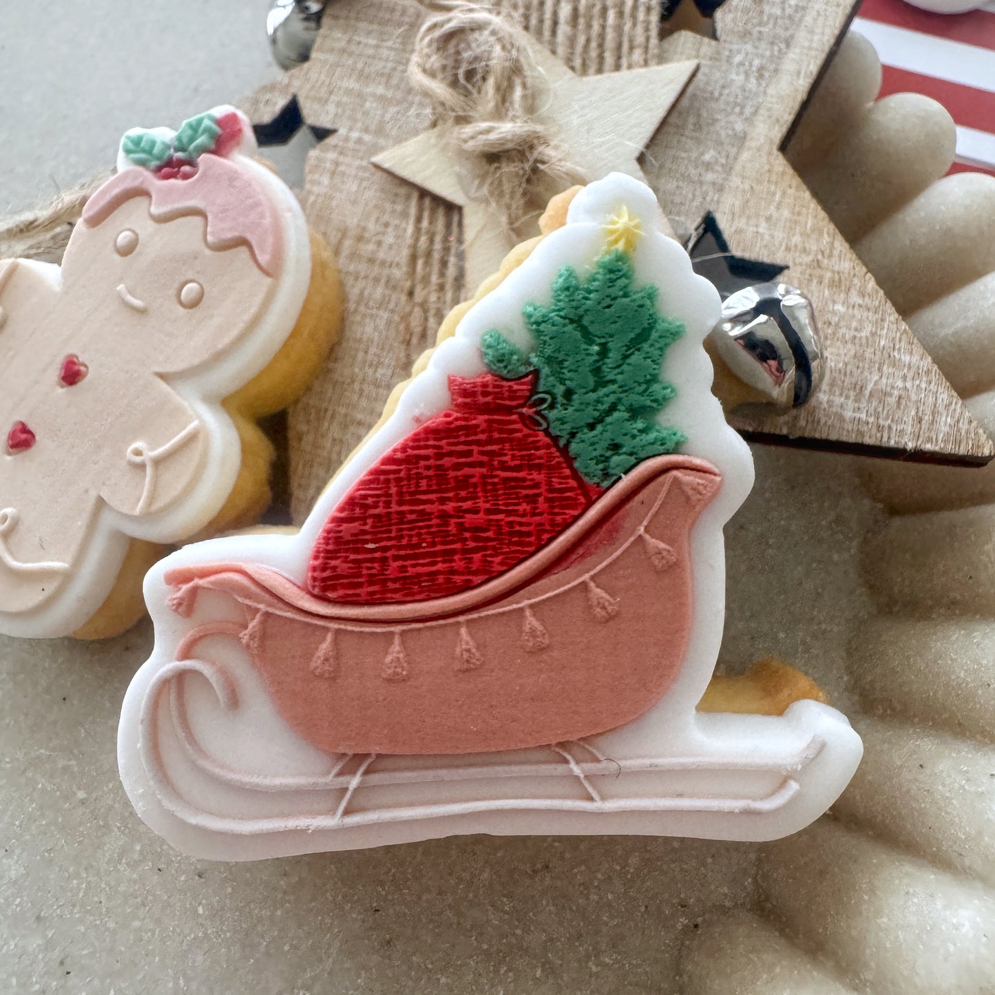 5cm Mini Sleigh Cookie Stamp & Cutter