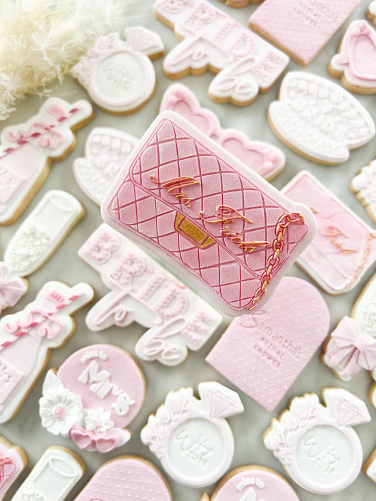 Personlised Quilted Bag Cookie Stamp & Cutter