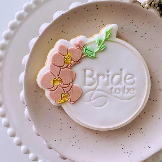 Butterfly Orchid Round Cookie Stamp & Cutter