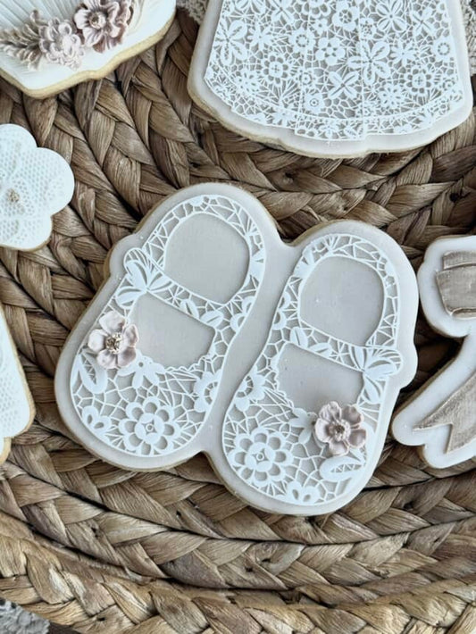 Lace Booties Cookie Stamp & Cutter