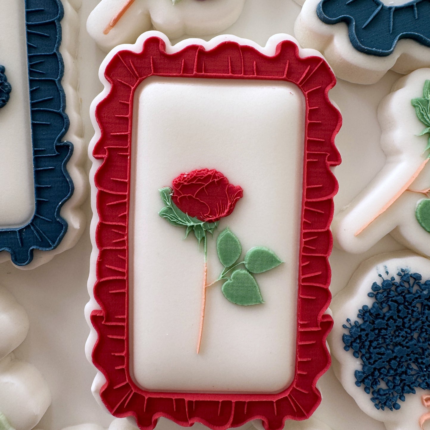 Mini Rose Cookie Stamp & Cutter