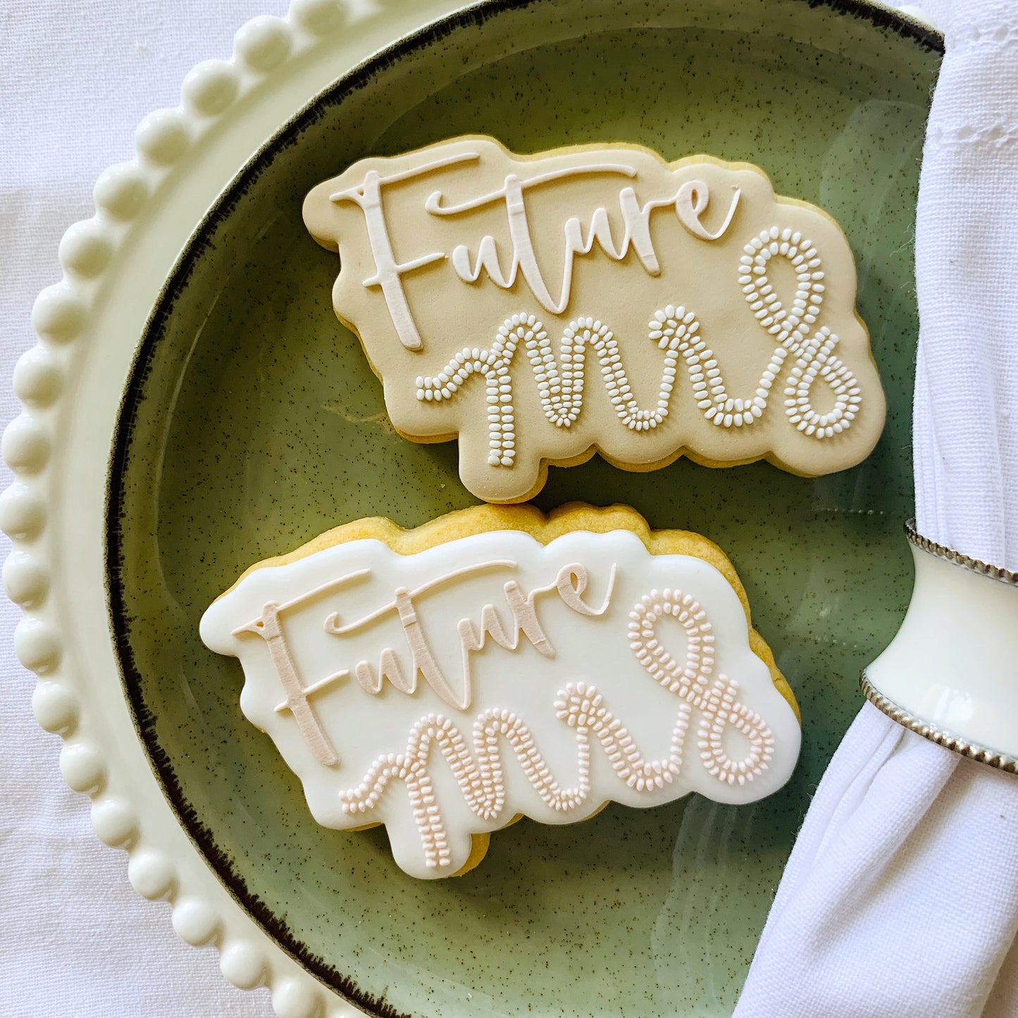 Beaded Future Mrs Cookie Stamp & Cutter