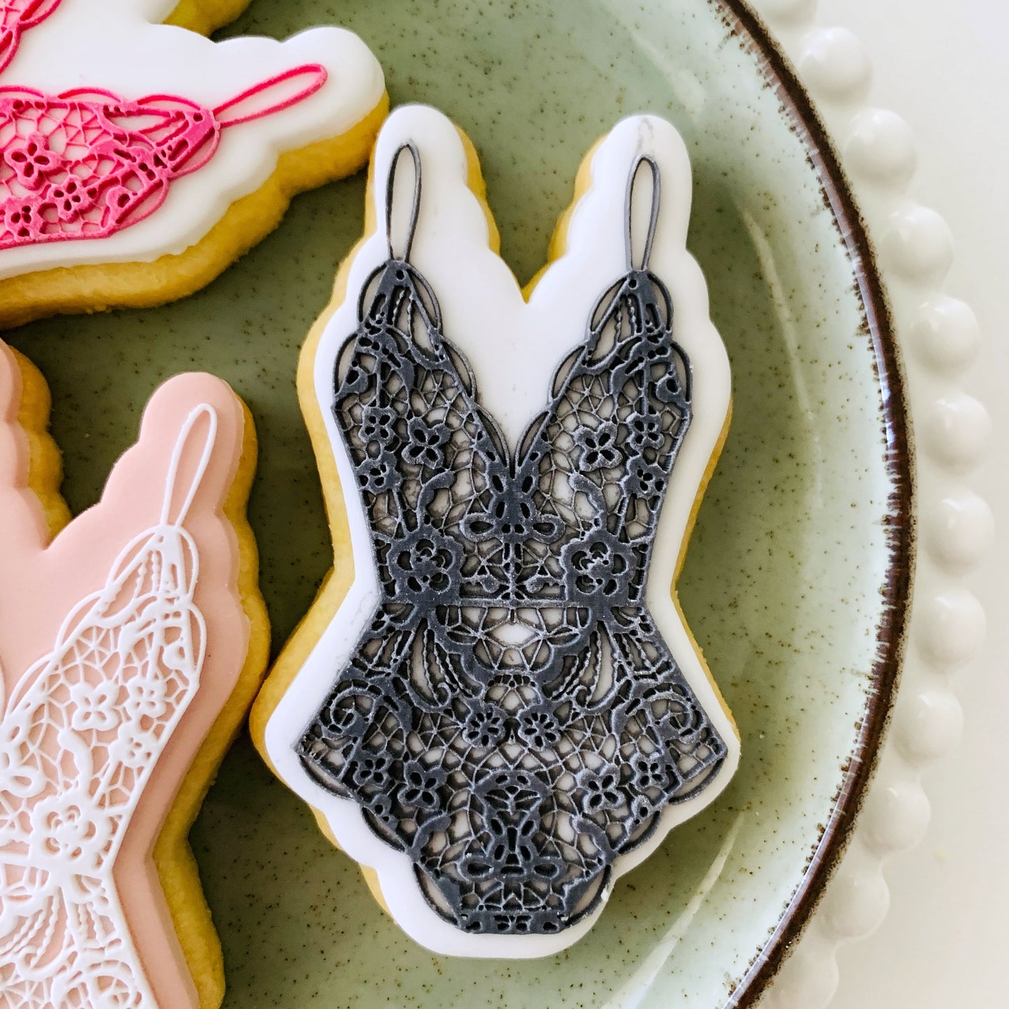 Lace Lingerie Cookie Stamp & Cutter
