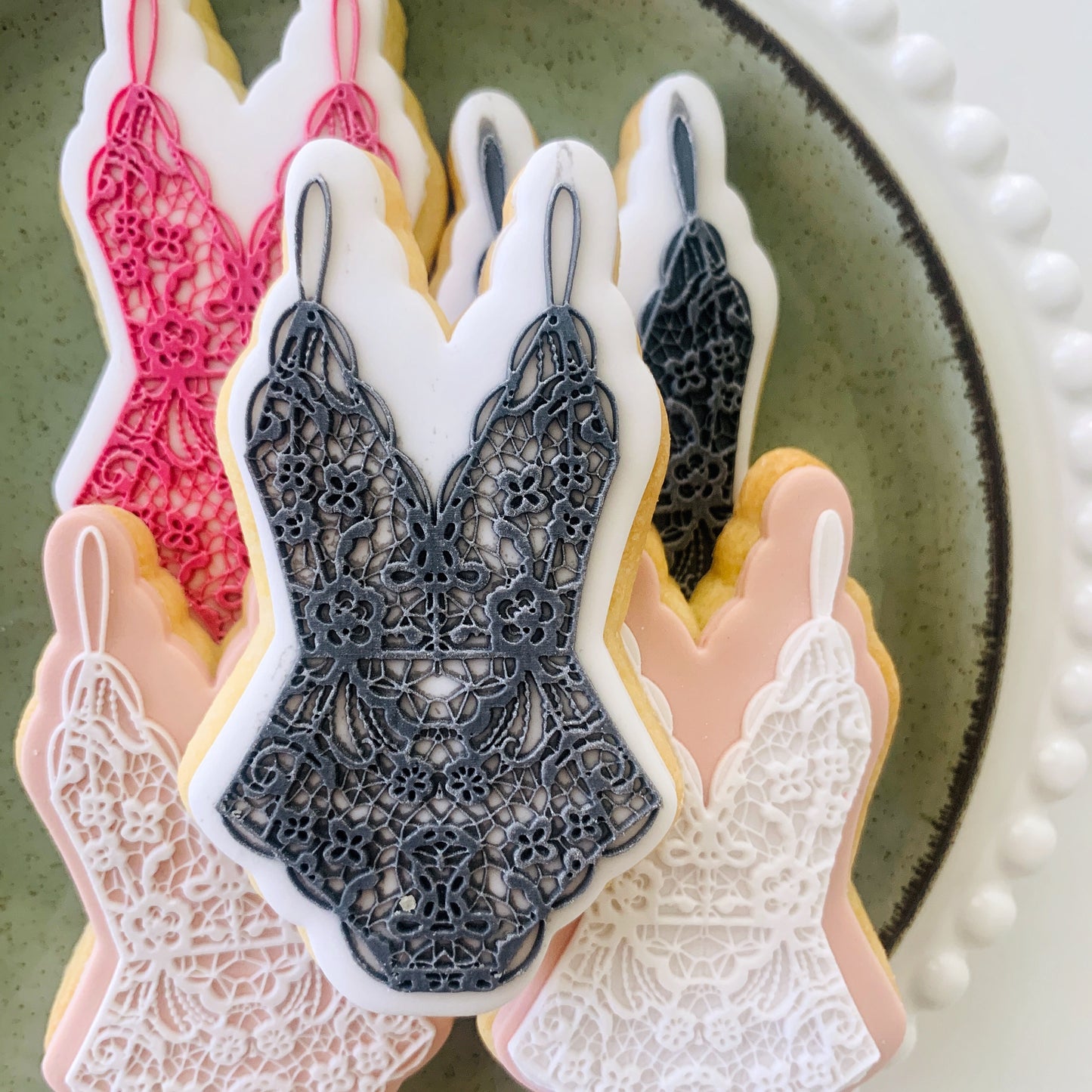 Lace Lingerie Cookie Stamp & Cutter