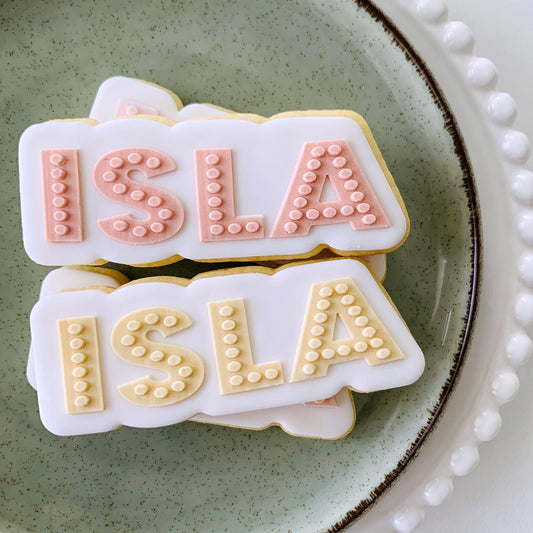 Personalised Dot Name Cookie Stamp & Cutter