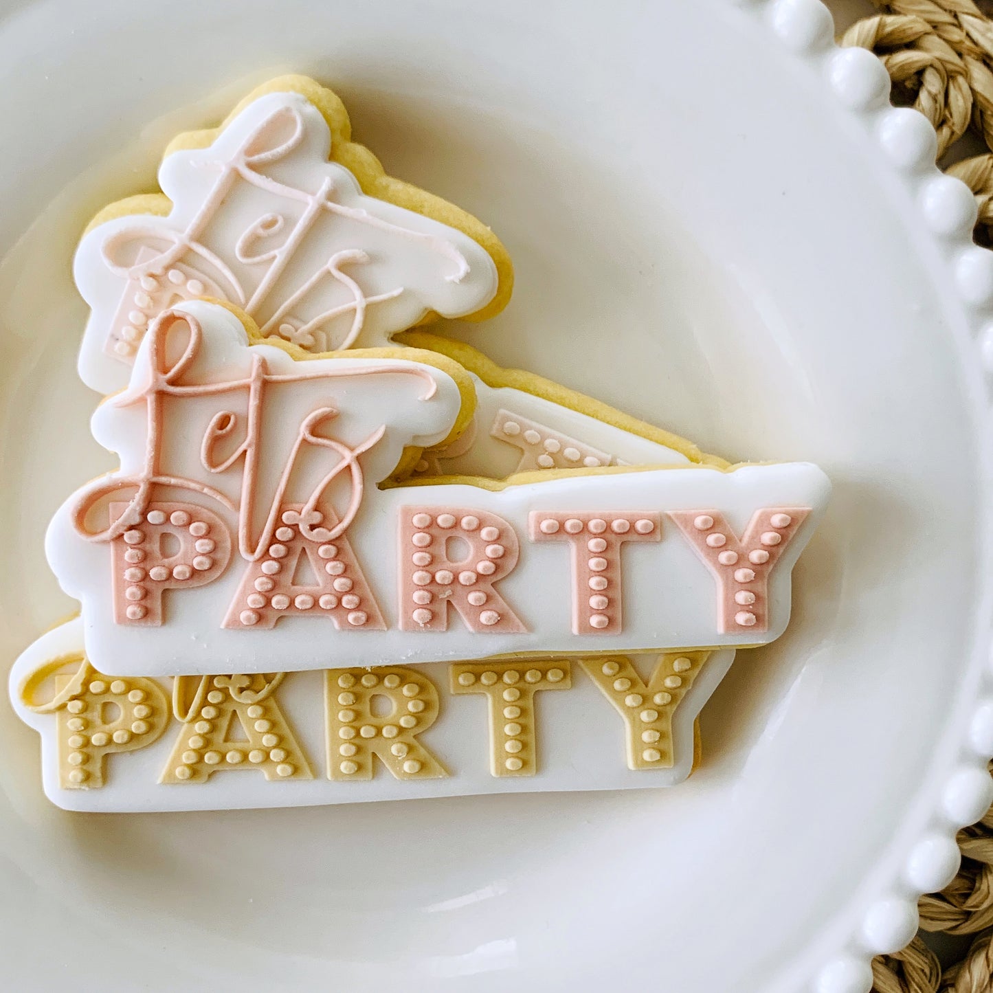 Dots Lets Party Cookie Stamp & Cutter