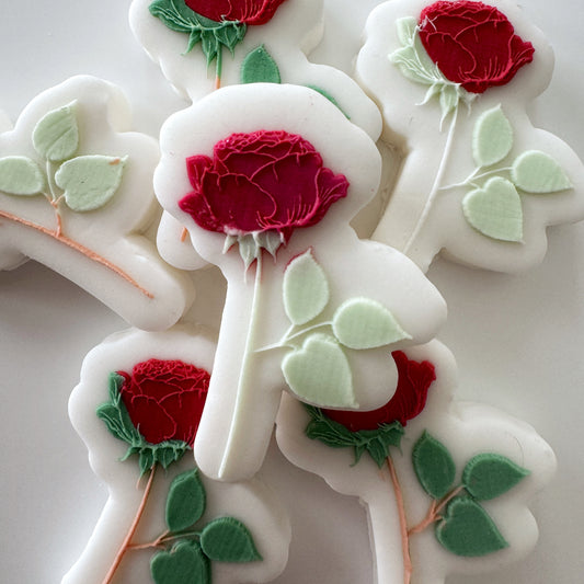 Mini Rose Cookie Stamp & Cutter