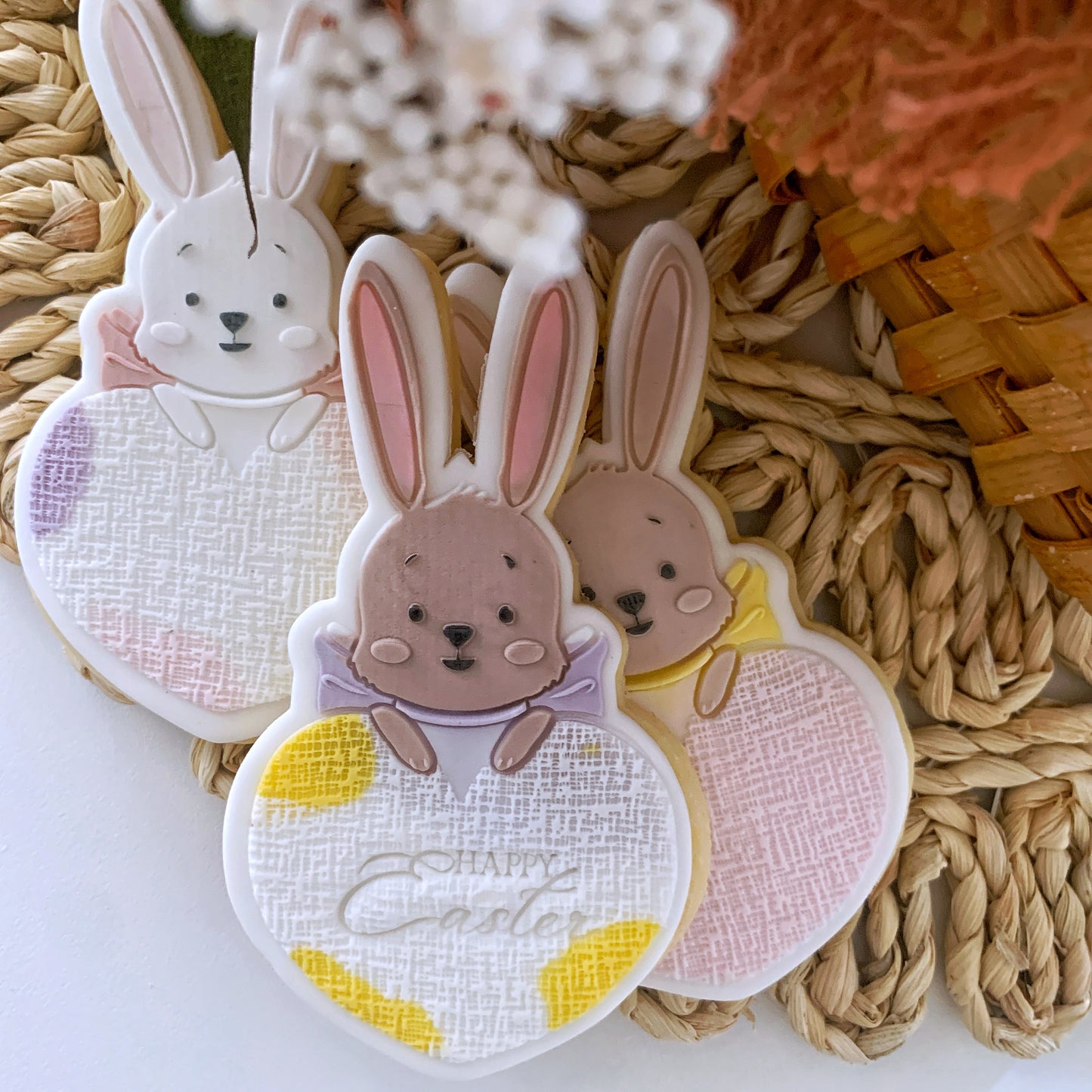Bunny With Textured Heart Cookie Stamp and Cutter