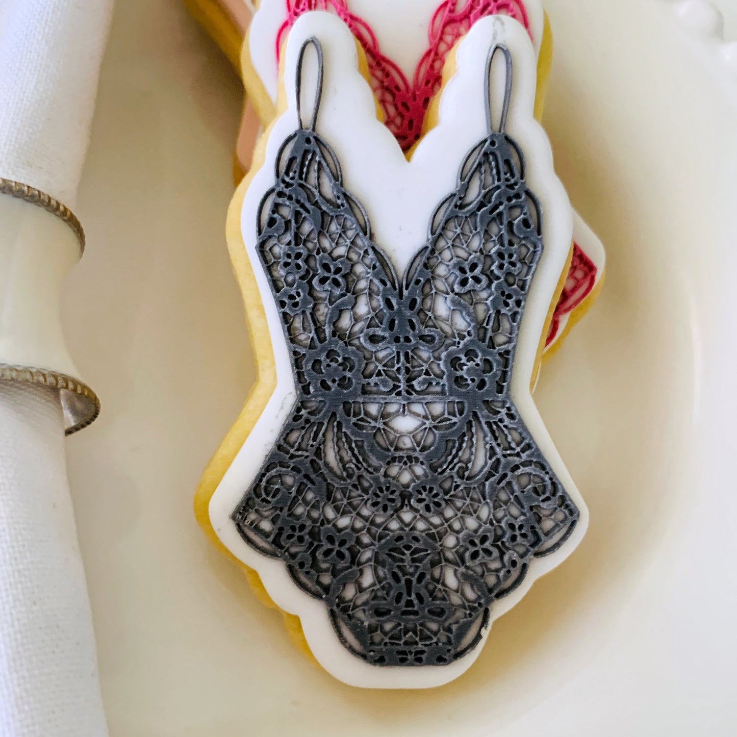Lace Lingerie Cookie Stamp & Cutter
