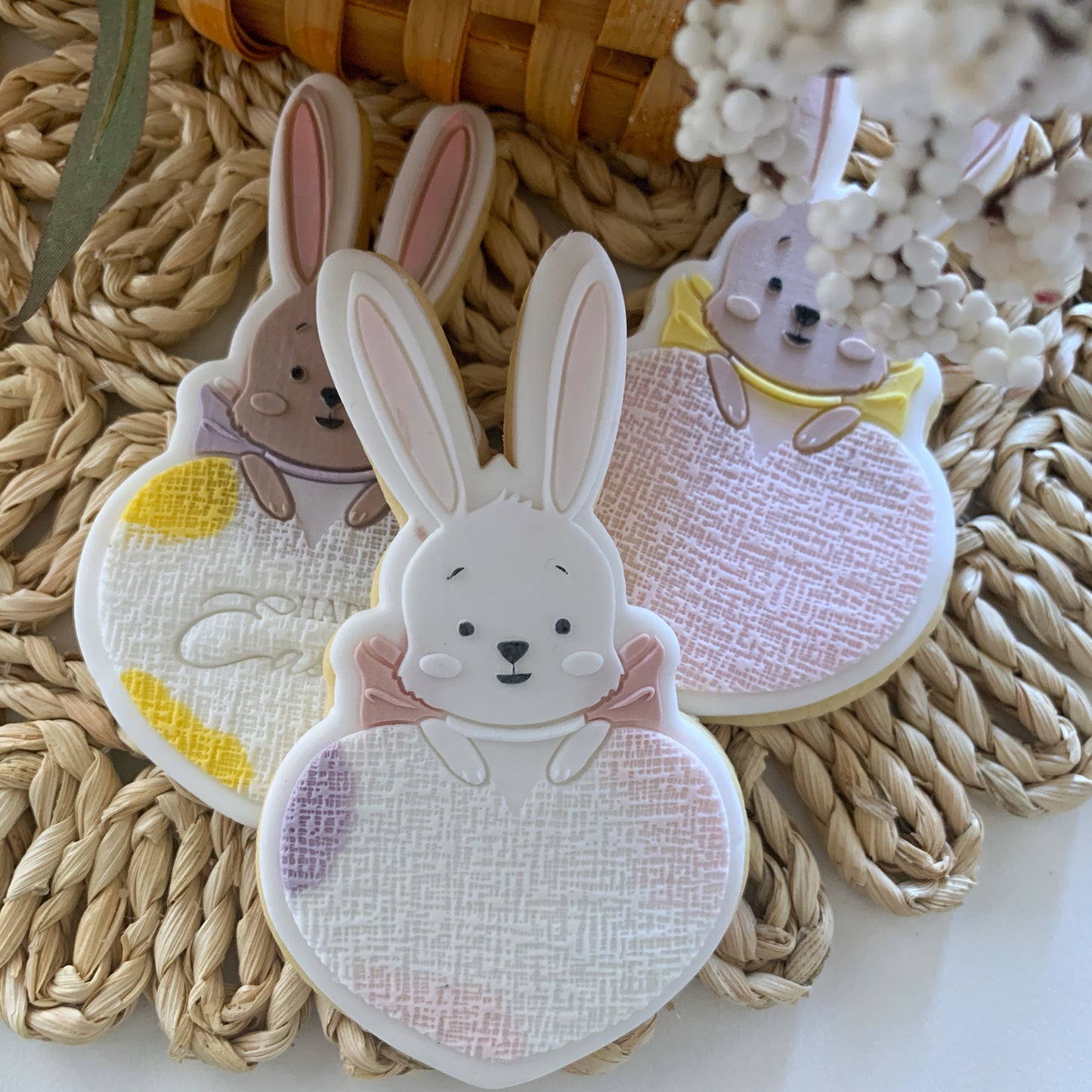 Bunny With Textured Heart Cookie Stamp and Cutter