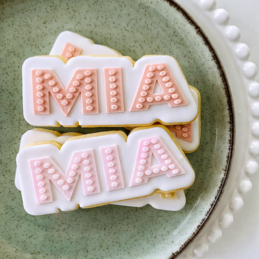 Personalised Dot Name Cookie Stamp & Cutter