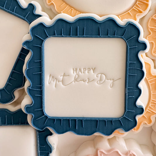 Square Frilled Edge Cookie Stamp & Cutter