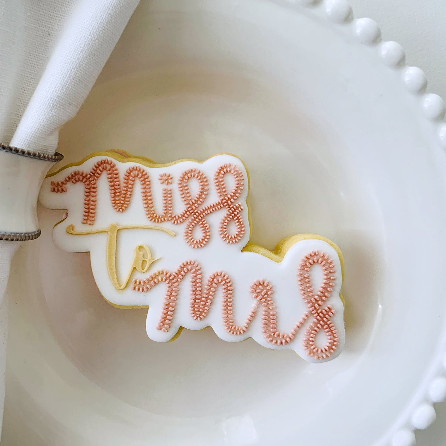 Beaded Miss to Mrs Cookie Stamp & Cutter