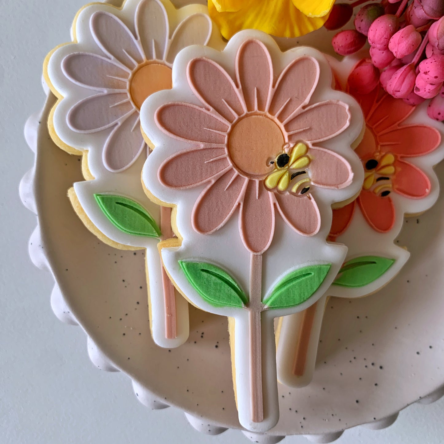 Flower & Bee Stamp & Cutter