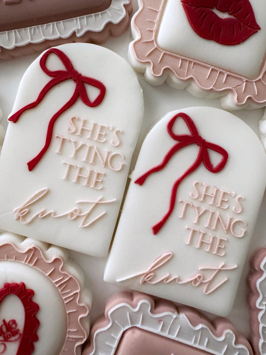 She's Tying the Knot Arch Cookie Stamp & Cutter