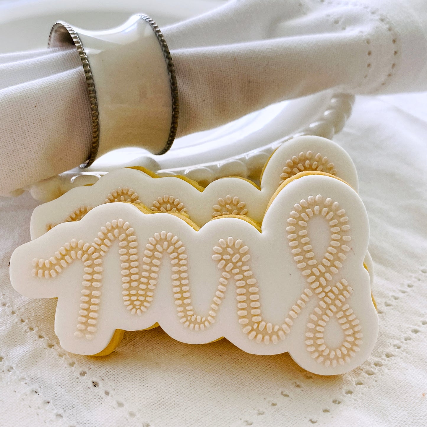 Beaded Mrs Cookie Stamp & Cutter