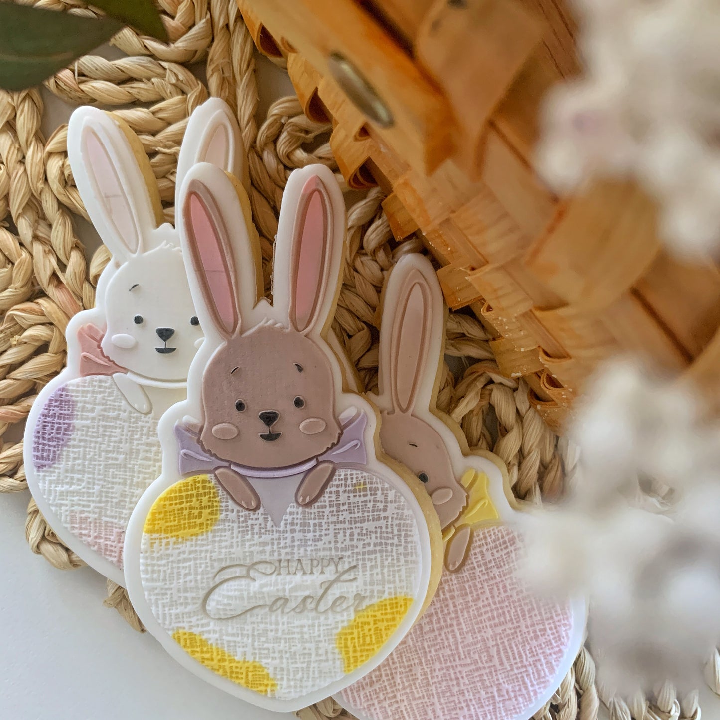 Bunny With Textured Heart Cookie Stamp and Cutter