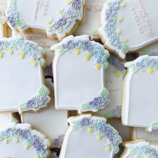 Plain Lemon Hydrangeas Arch Cookie Stamp & Cutter
