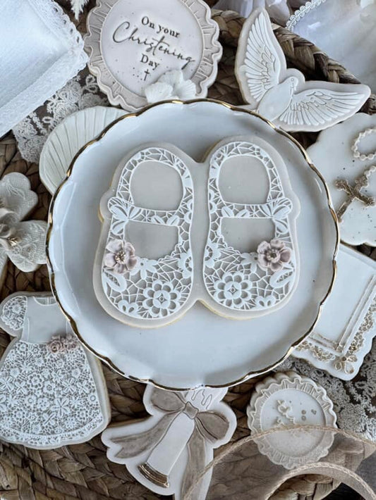 Lace Booties Cookie Stamp & Cutter