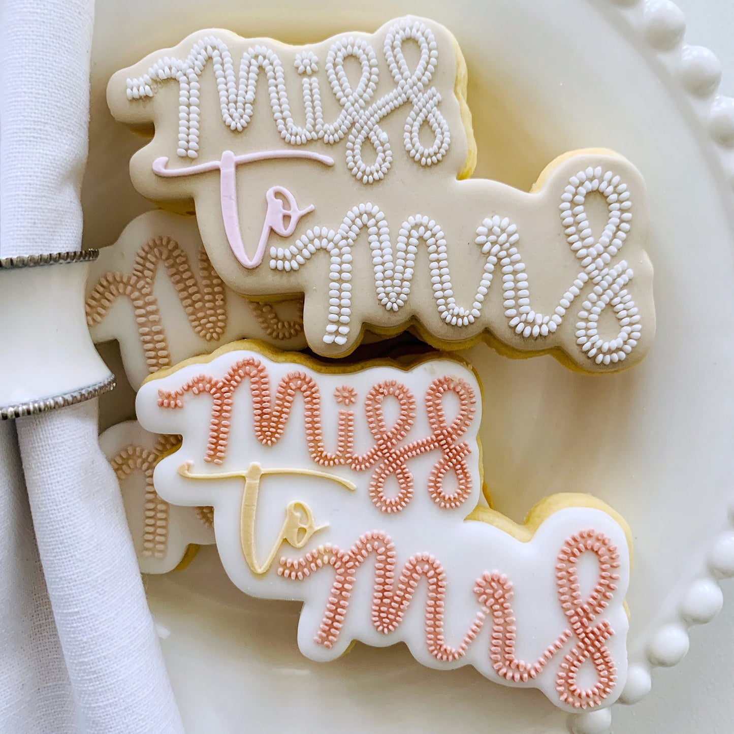 Beaded Miss to Mrs Cookie Stamp & Cutter