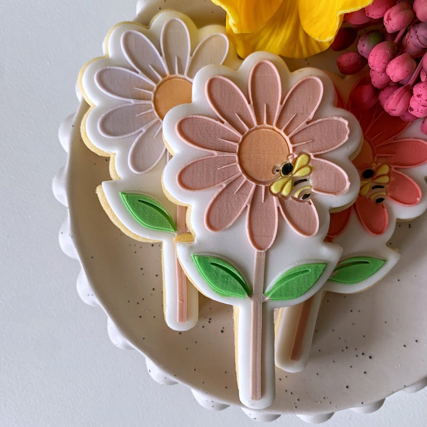 Flower & Bee Stamp & Cutter