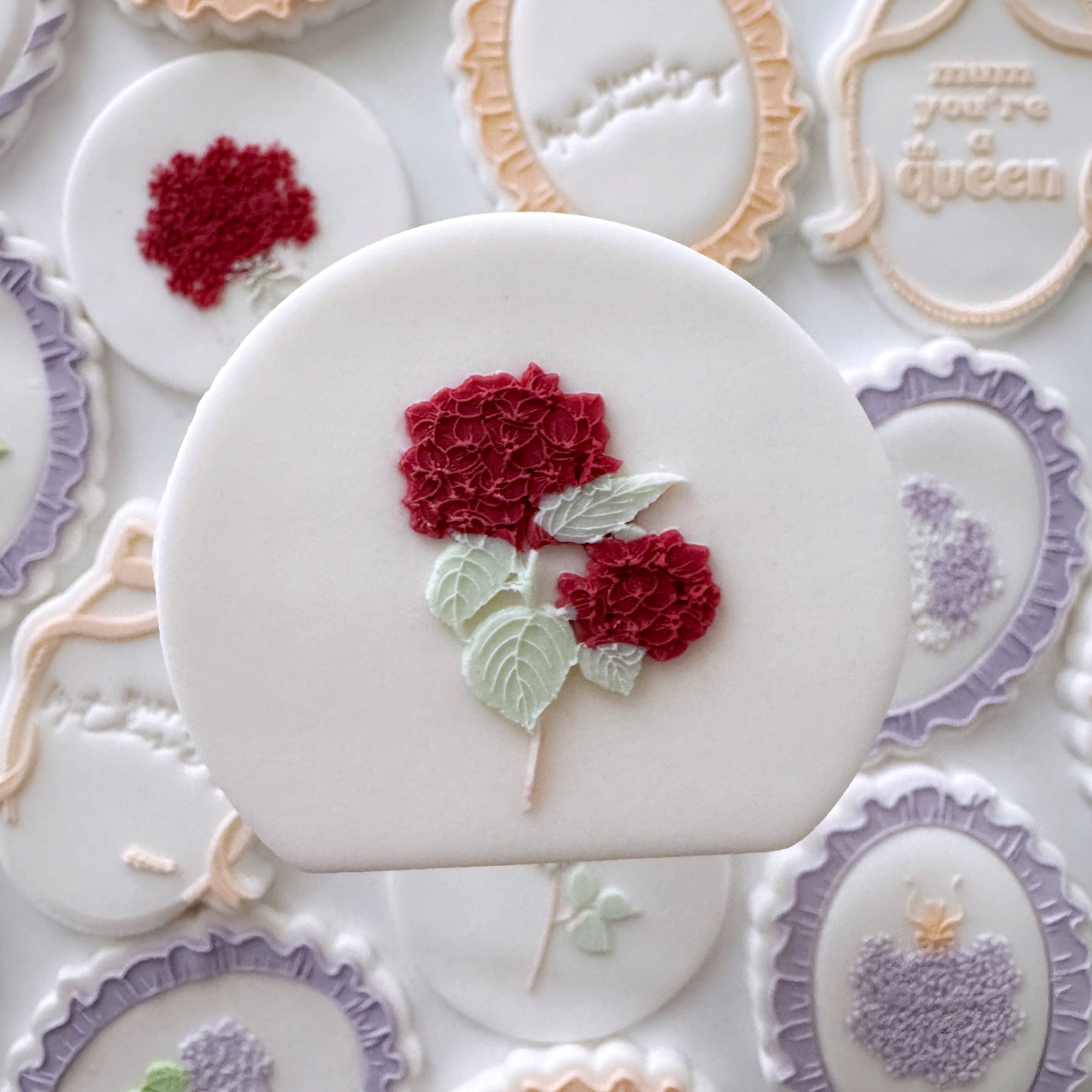 Mini Hydrangeas Cookie Stamp & Cutter