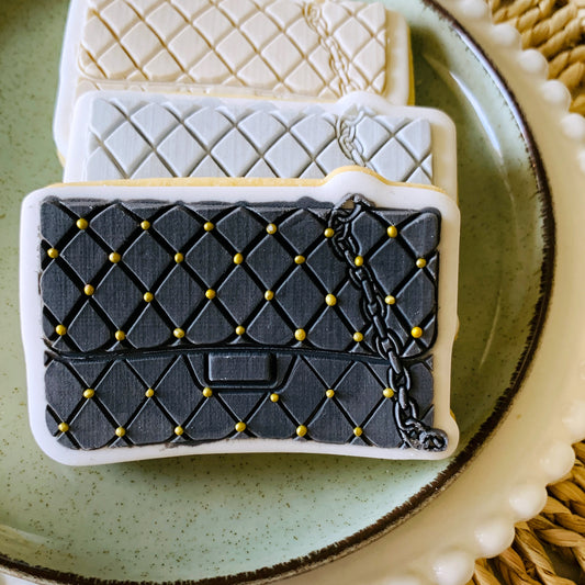 Classic Quilted Bag Cookie Stamp & Cutter