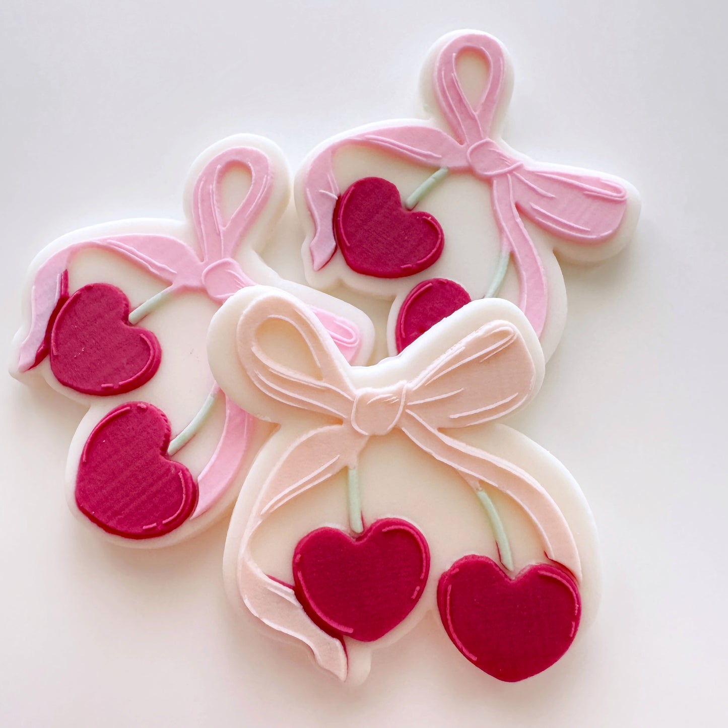 Standard Heart Cherries with Bow Cookie Stamp & Cutter