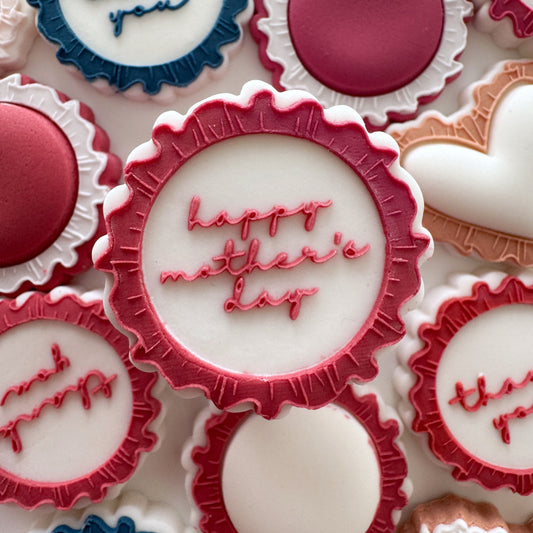 Mini Happy Mother’s day Frilled Edge Cookie Stamp & Cutter