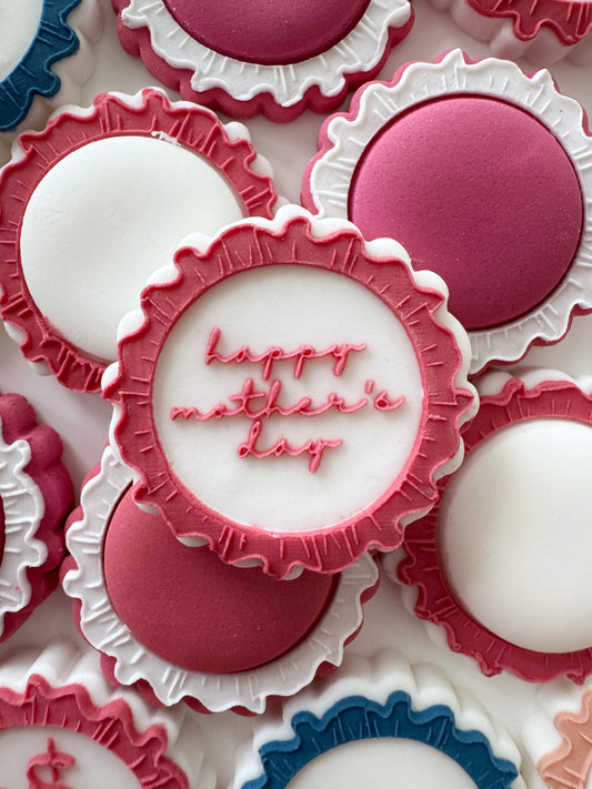 Mini Happy Mother’s day Frilled Edge Cookie Stamp & Cutter