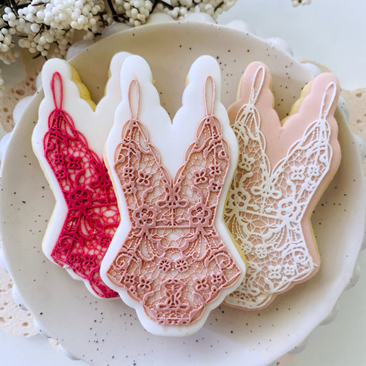 Lace Lingerie Cookie Stamp & Cutter