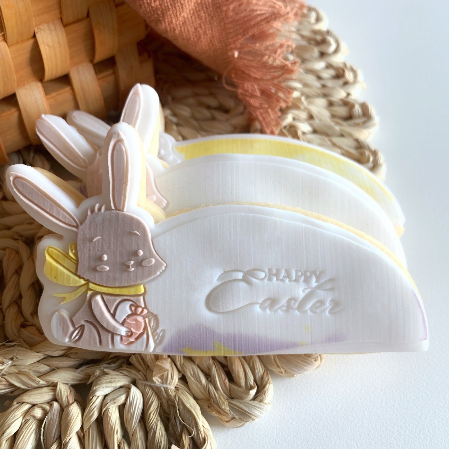 Bunny Name Half Arch Cookie Stamp and Cutter