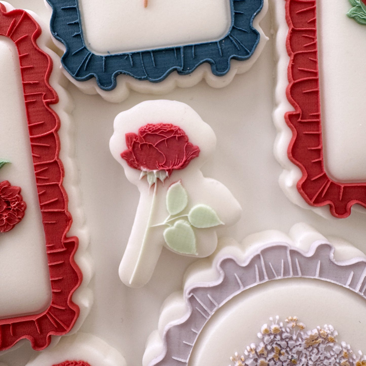 Mini Rose Cookie Stamp & Cutter