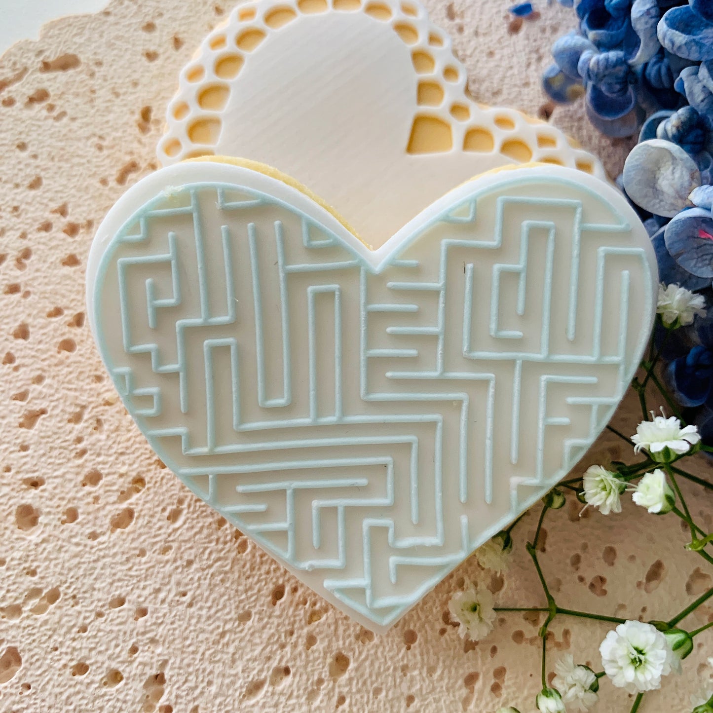 Maze Heart Cookie Stamp & Cutter