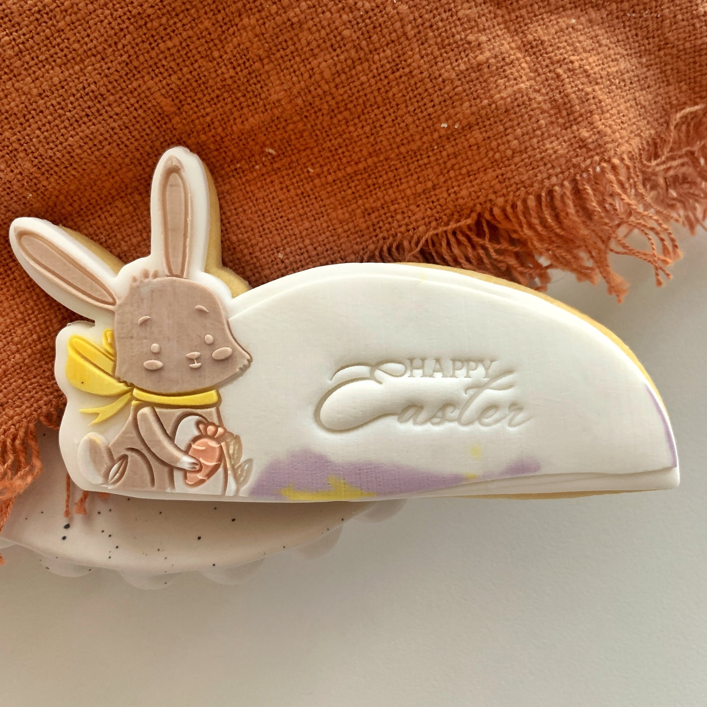 Bunny Name Half Arch Cookie Stamp and Cutter