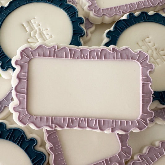 Rectangle Frilled Edge Cookie Stamp & Cutter