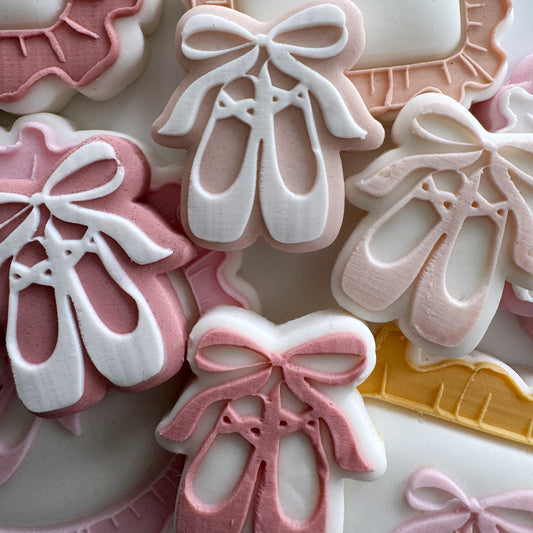 Mini Ballerina Slippers Cookie Stamp & Cutter