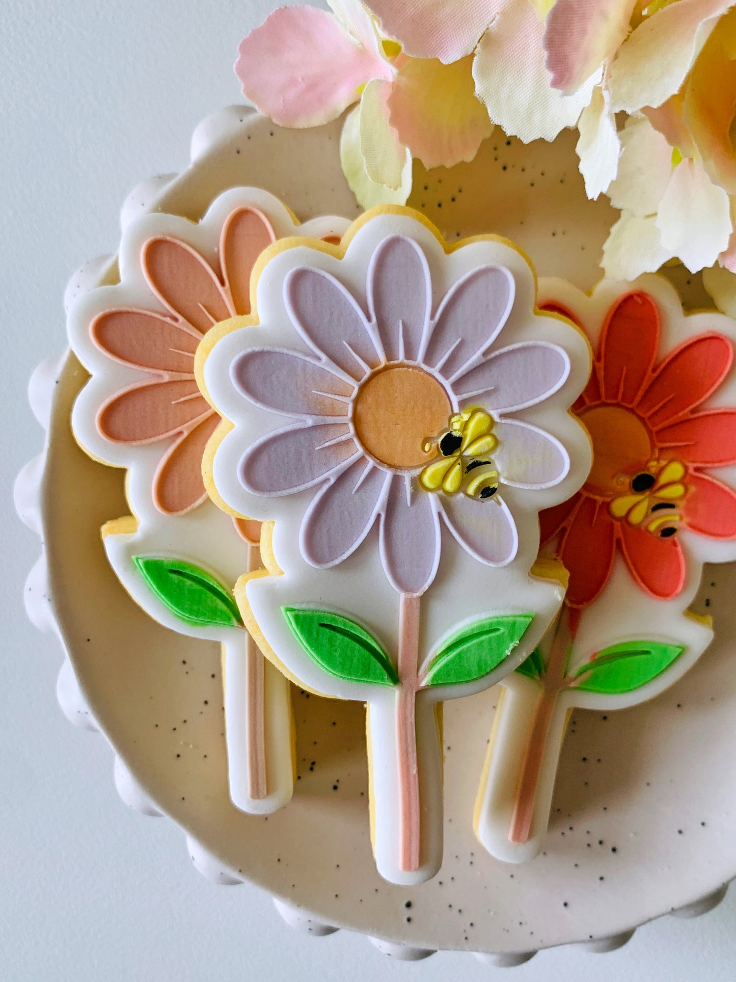 Flower & Bee Stamp & Cutter