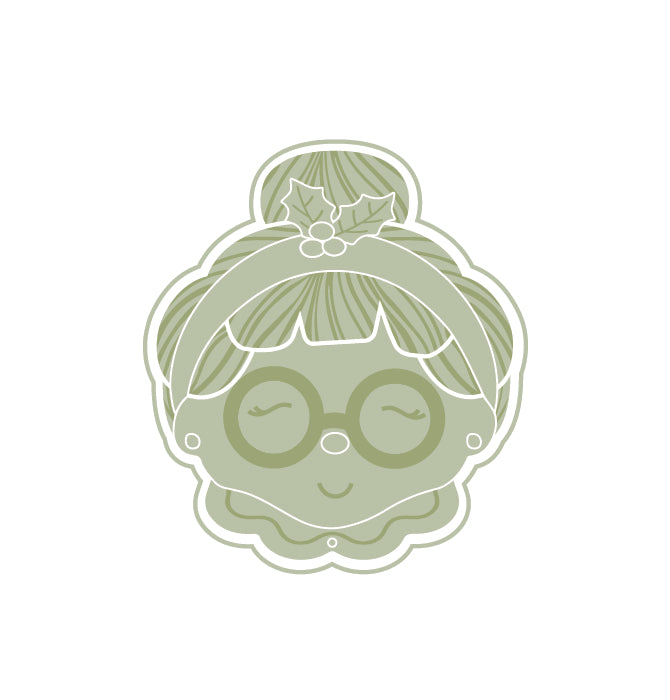 Petite Mrs Claus Cookie Stamp & Cutters