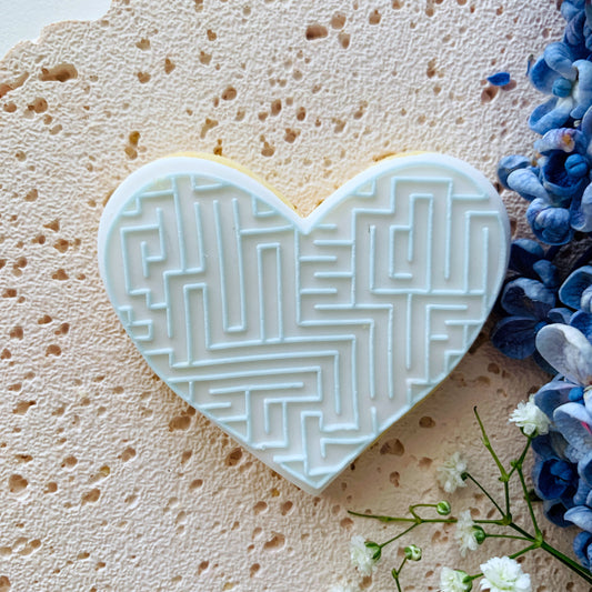 Maze Heart Cookie Stamp & Cutter