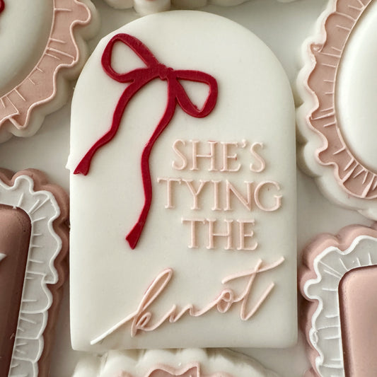 She's Tying the Knot Arch Cookie Stamp & Cutter