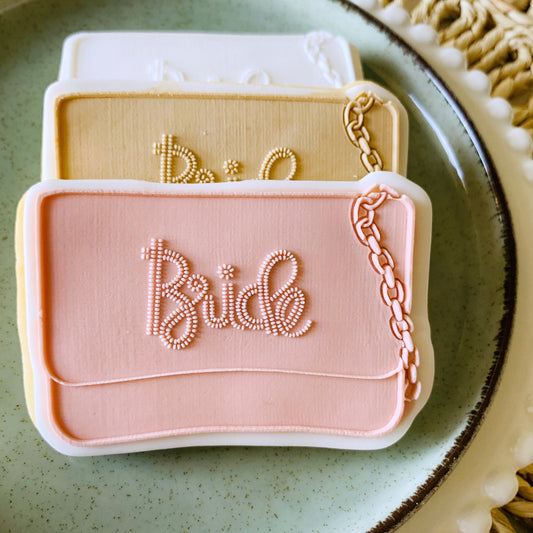 Beaded Bride Bag Cookie Stamp & Cutter
