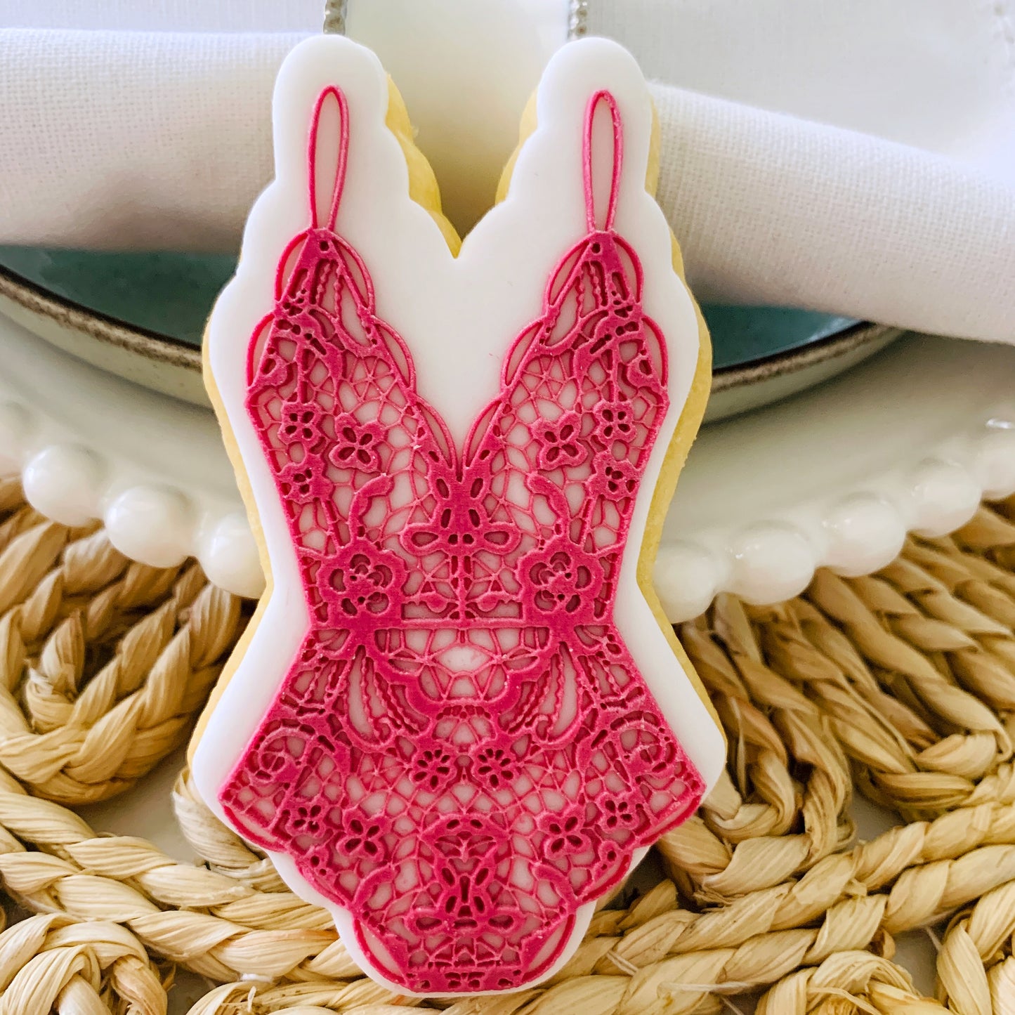 Lace Lingerie Cookie Stamp & Cutter
