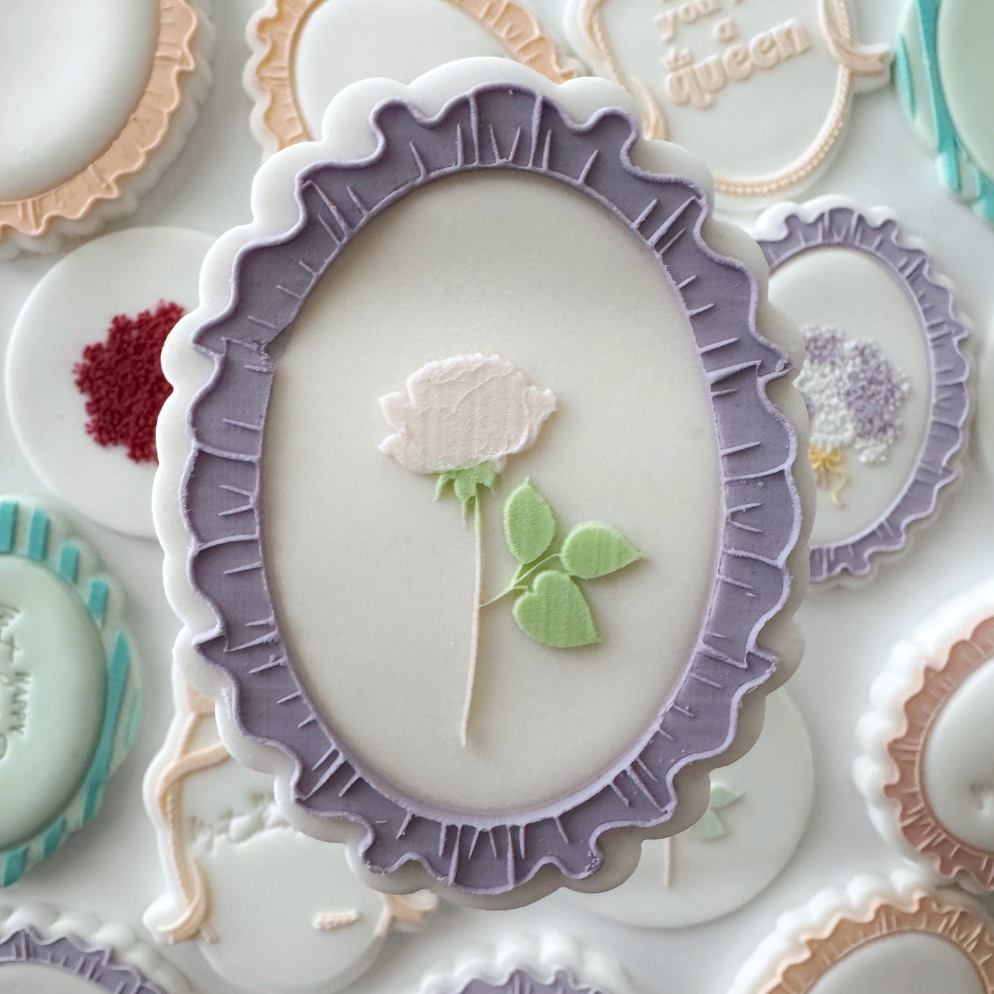 Mini Rose Cookie Stamp & Cutter