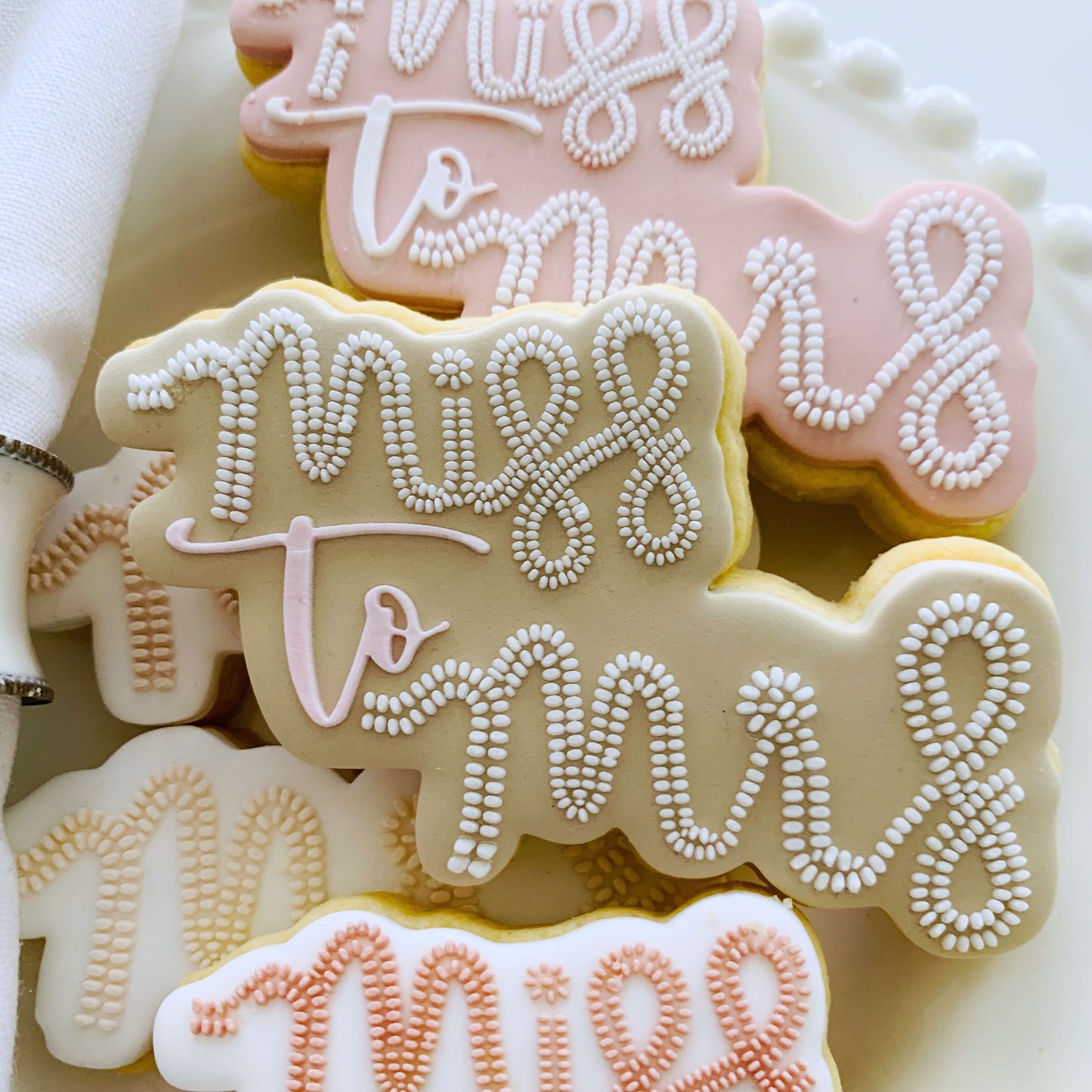 Beaded Miss to Mrs Cookie Stamp & Cutter