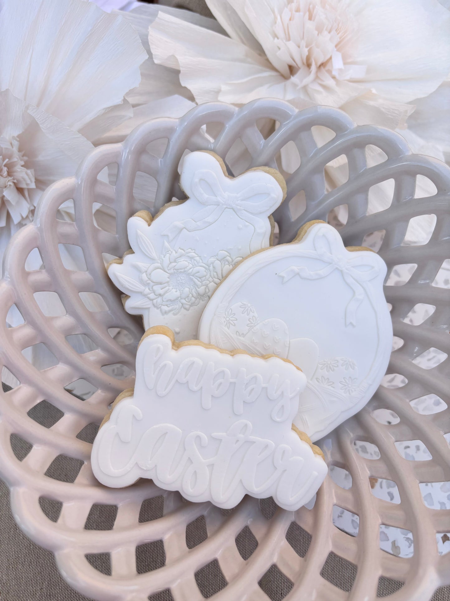 Bold Happy Easter Cookie Stamp and Cutter