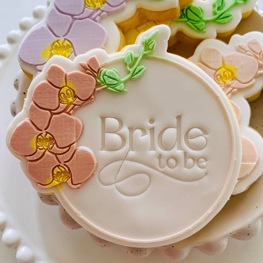 Butterfly Orchid Round Cookie Stamp & Cutter