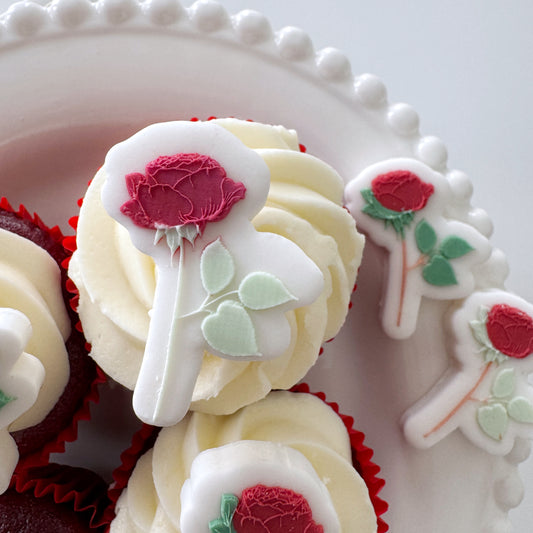 Mini Rose Cookie Stamp & Cutter